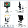 1200x Digital Microscope with adjustable 7 LCD screen