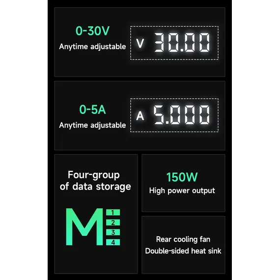 ​Mechanic DSP30D5 30V / 5A 4-Digit Display Power Supply