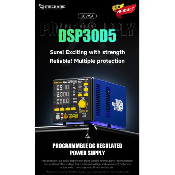 ​Mechanic DSP30D5 30V / 5A 4-Digit Display Power Supply