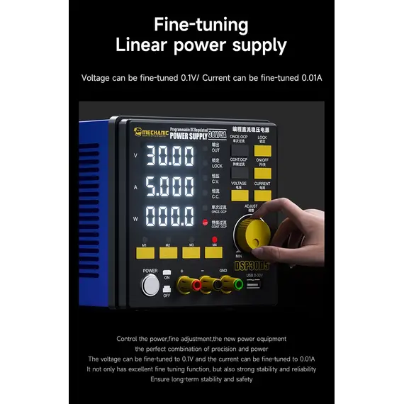 ​Mechanic DSP30D5 30V / 5A 4-Digit Display Power Supply