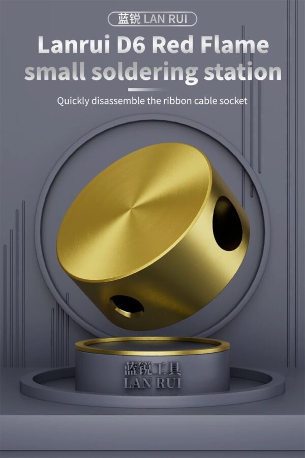 Lanrui D6 Red Flame Pure Copper Small Soldering Station for Chip / FPC Connector Soldering