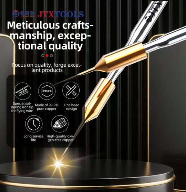 JTX S1 0.1mm Ultra-Fine Pure Copper Soldering Iron Tip Special for Screen Jumper