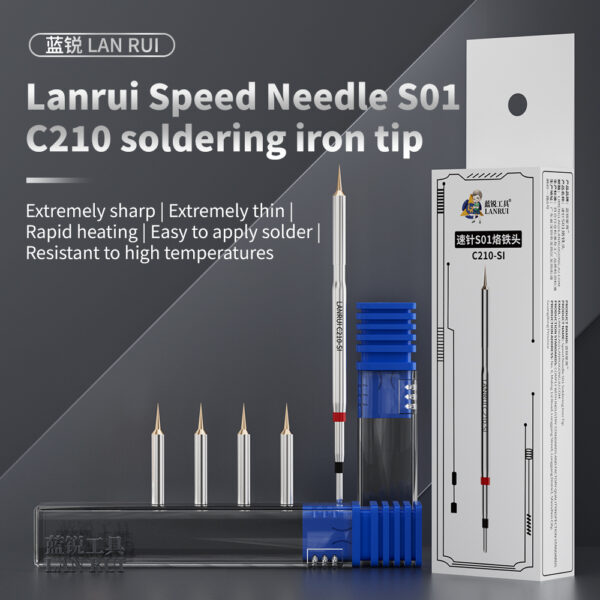 Lanrui S01 C210-SI Soldering Iron Tip with 5Pcs Sharp Needles