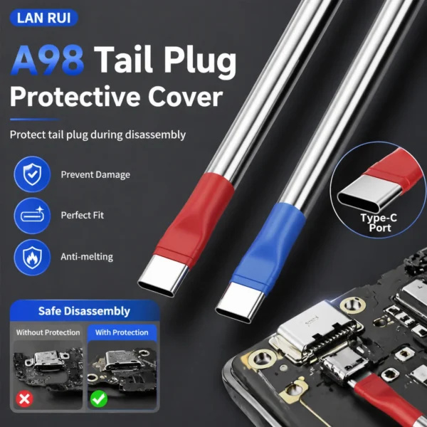 Hf8ff063bf67e4f7a98d97aa3c68ae9b2Q Lanrui A98 Type-C Cover for Protect Tail Plug During Removal
