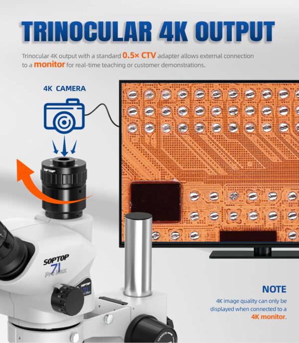 SopTop 71 ProMax 6.7 - 45x Trinocular Microscope