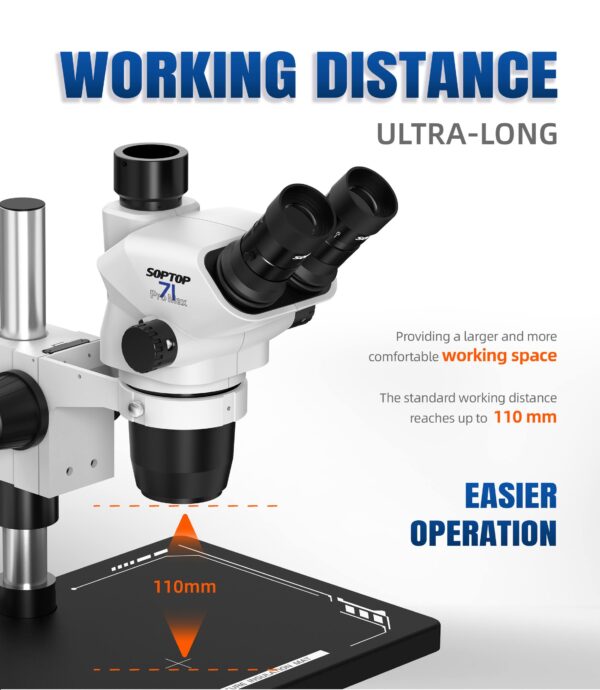 SopTop 71 ProMax 6.7 - 45x Trinocular Microscope