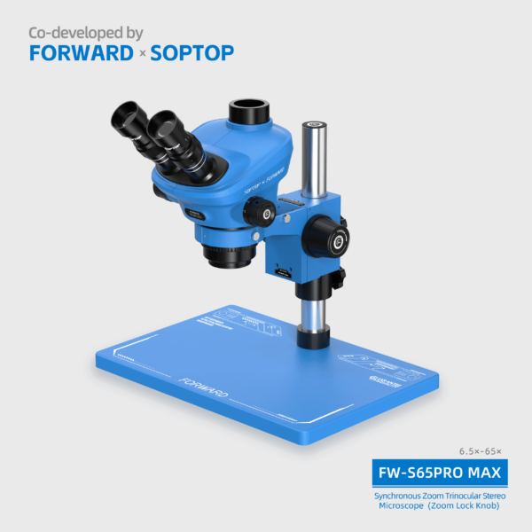 FW-S65Promax-S Synchronous Zoom Trinocular Microscope