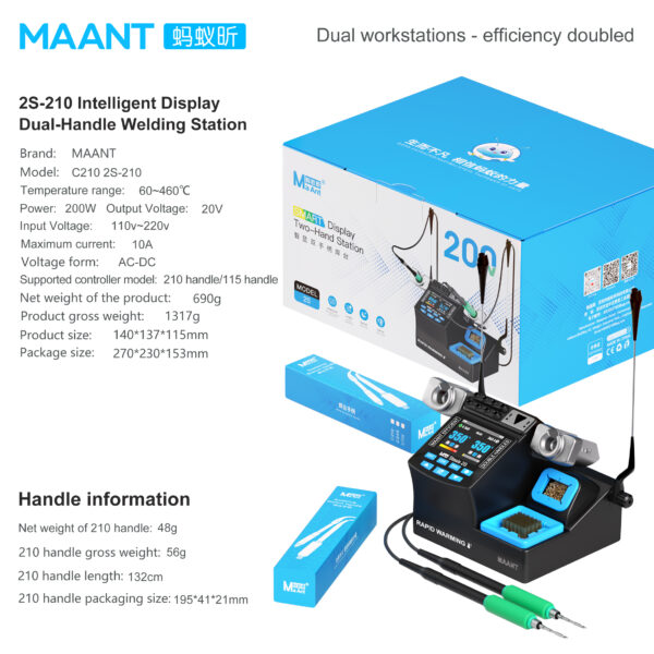 MaAnt Stasis 2S 200W dual Soldering Station