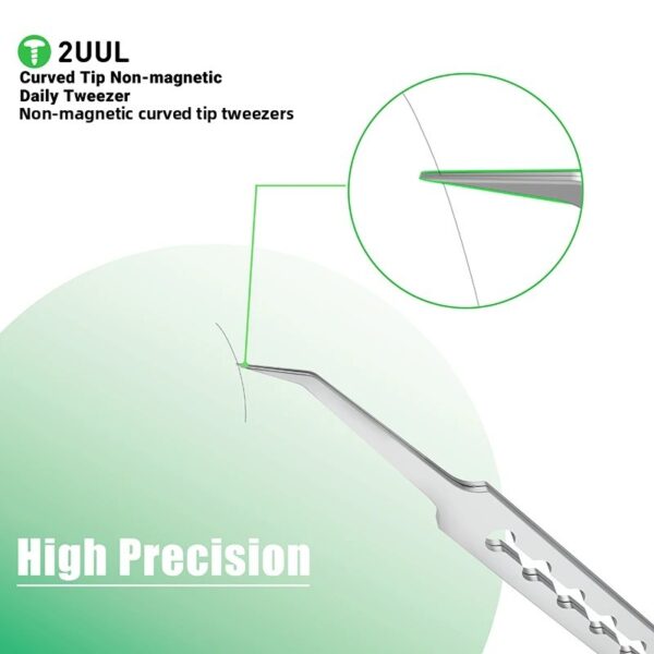 2UUL TW23 Curved Tip Non-magnetic Daily Tweezer