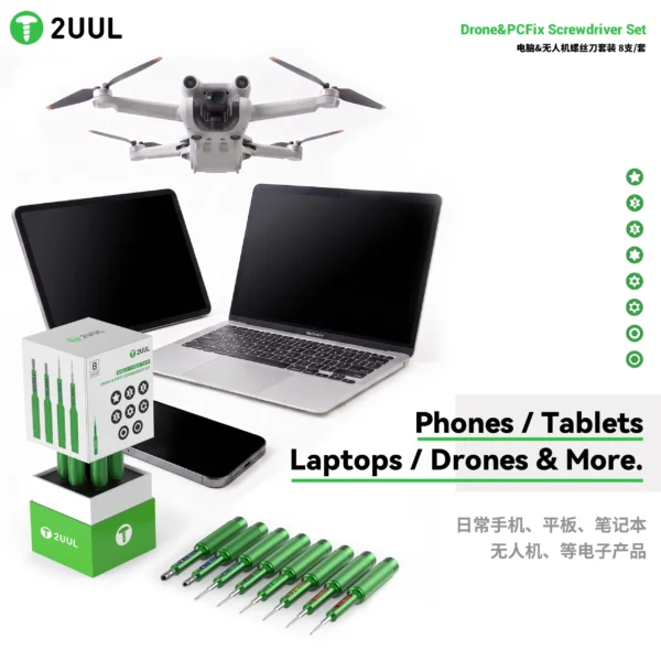2UUL SD95 DRONE & PCFIX Screwdriver Set (8Pcs/Set)